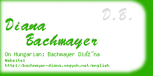 diana bachmayer business card